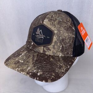 Delta Waterfowl Camo Trucker Cap Snapback Hat Duck Hunter Cache Camouflage NEW